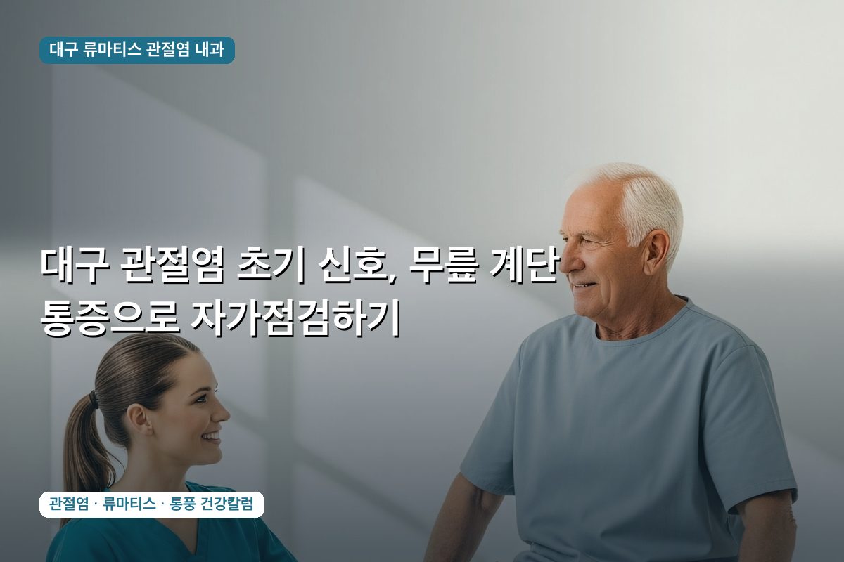 대구 관절염 초기 신호, 무릎 계단 통증으로 자가점검하기