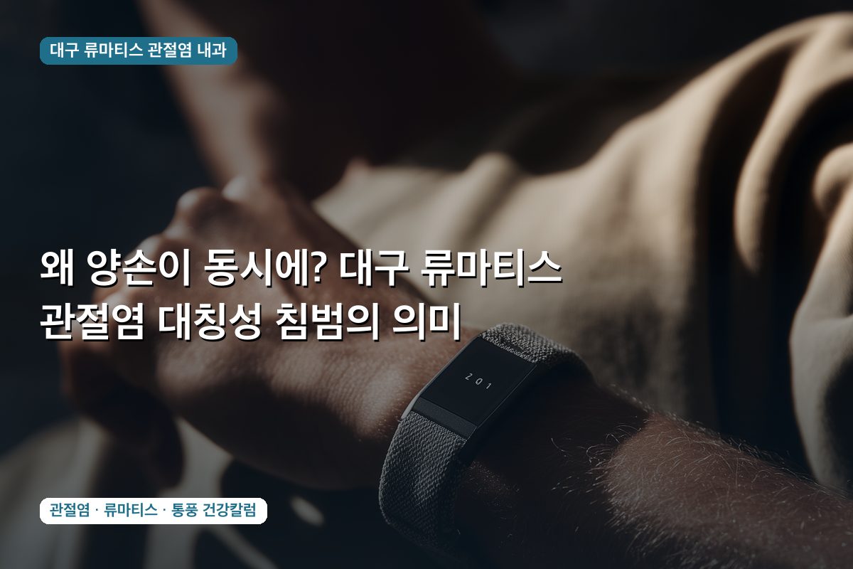 왜 양손이 동시에? 대구 류마티스 관절염 대칭성 침범의 의미