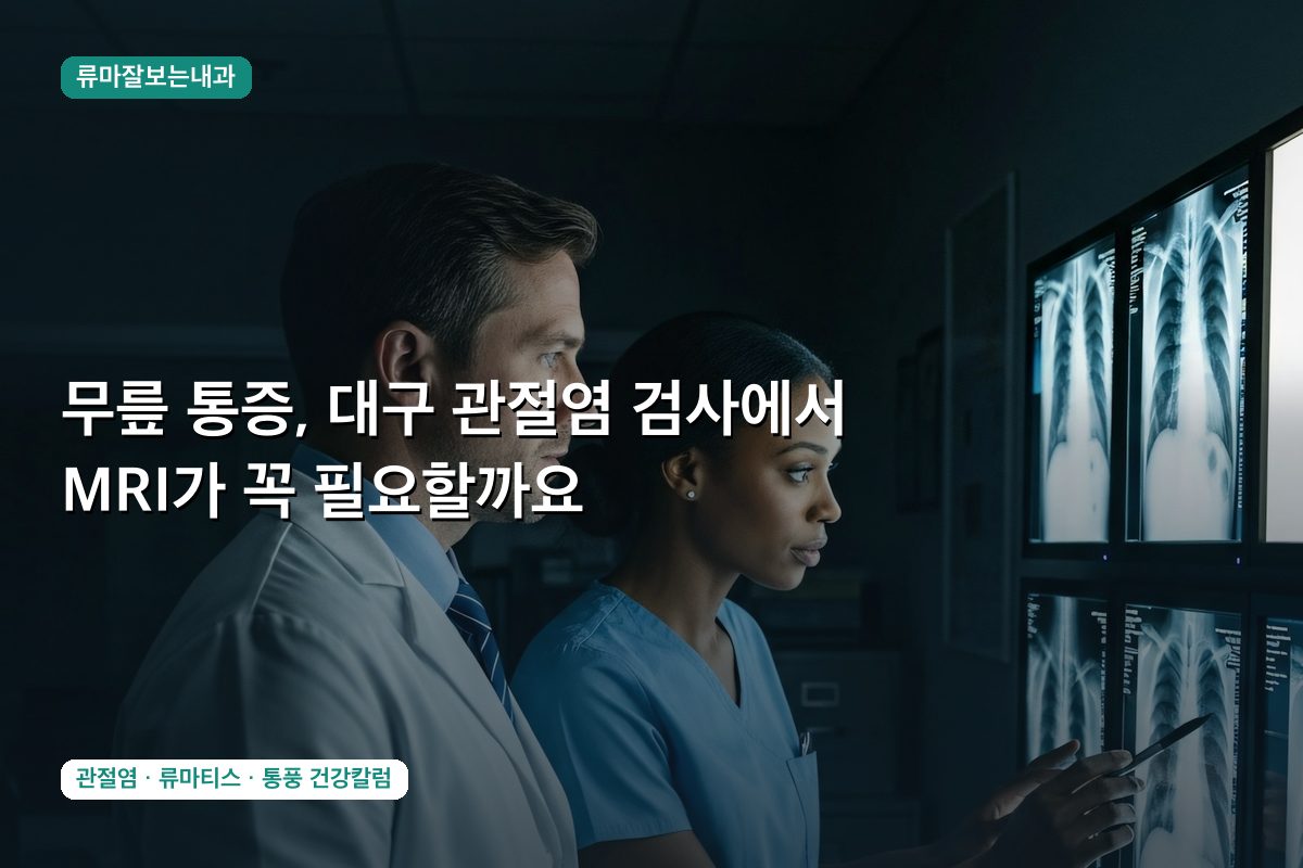 무릎 통증, 대구 관절염 검사에서 MRI가 꼭 필요할까요