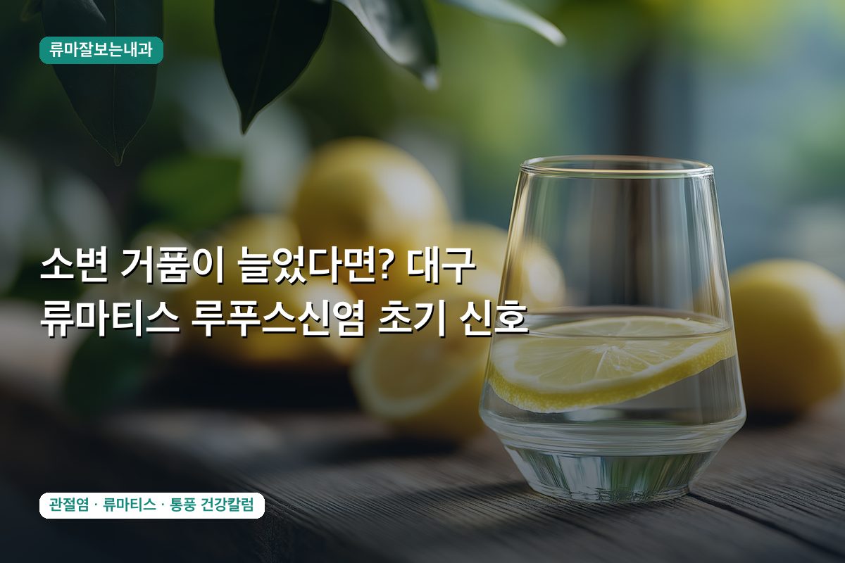 소변 거품이 늘었다면? 대구 류마티스 루푸스신염 초기 신호