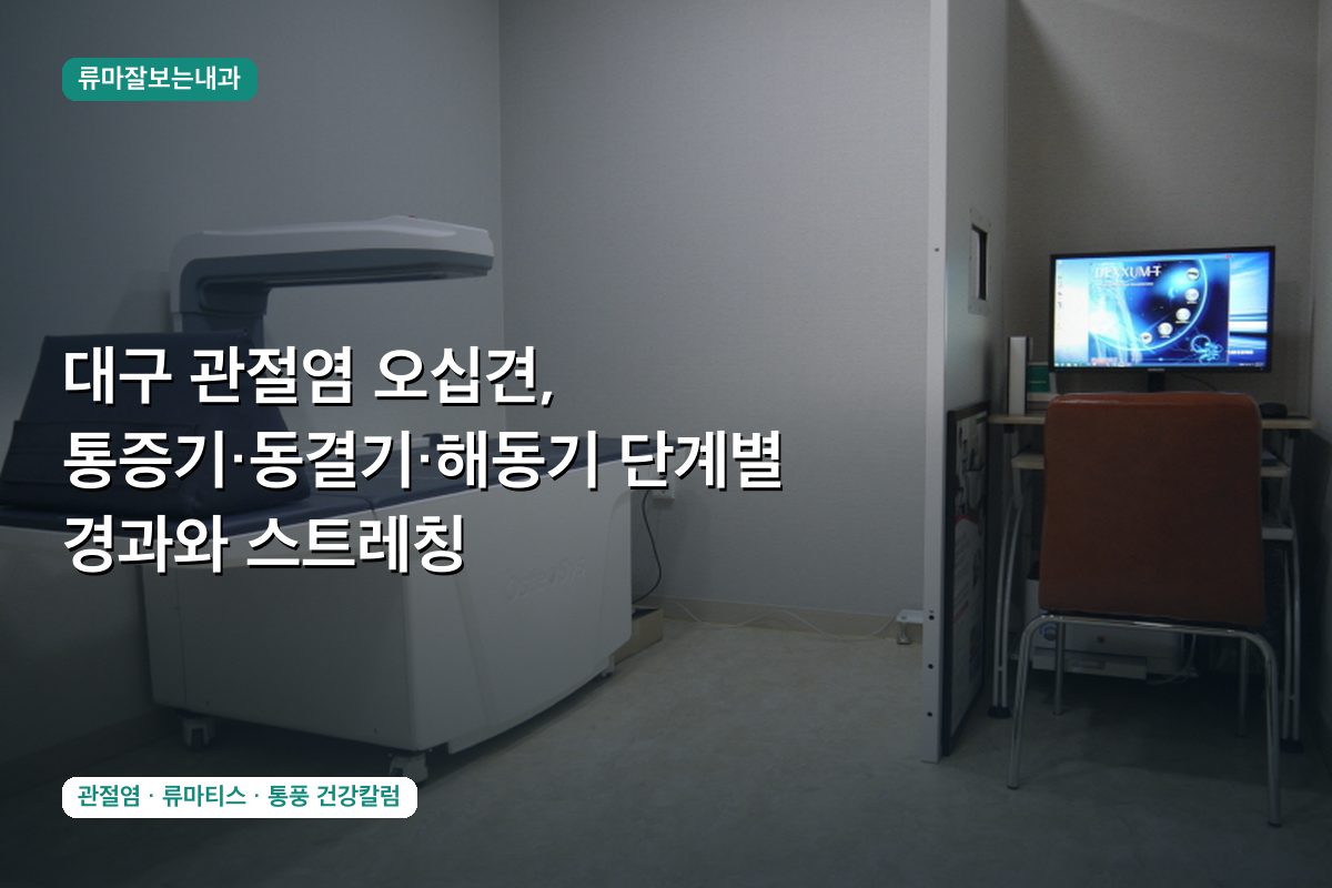 대구 관절염 오십견, 통증기·동결기·해동기 단계별 경과와 스트레칭